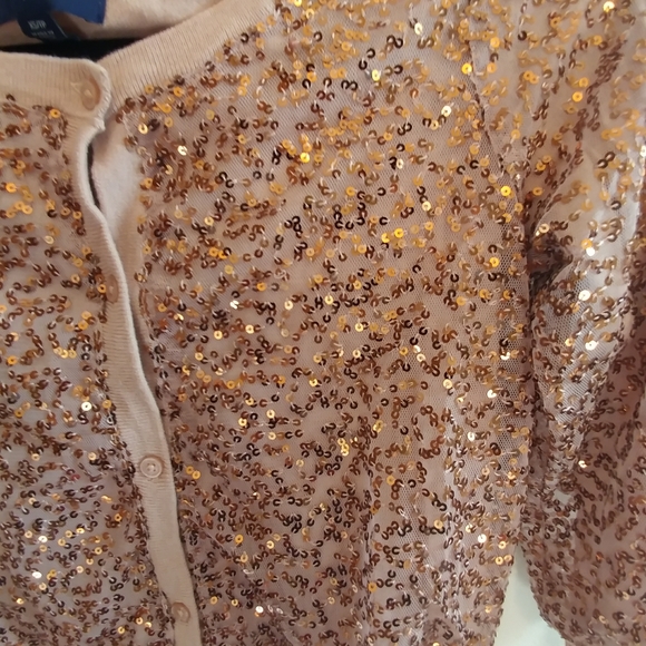 American Eagle Outfitters Pink Sequin Cardigan - Picture 5 of 12